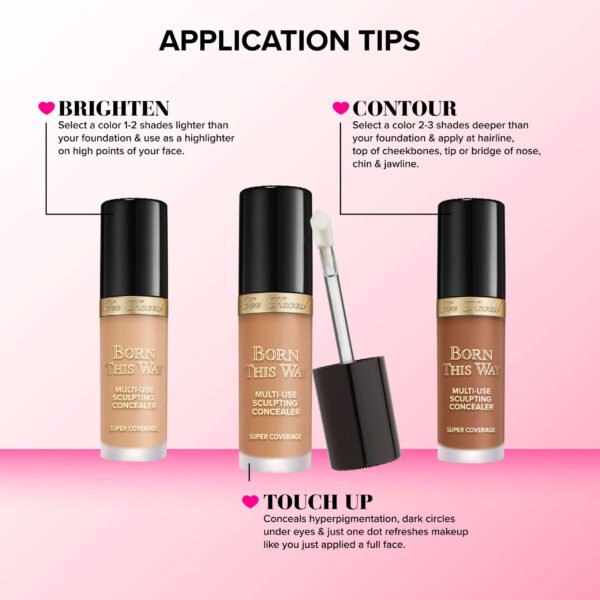 Too Faced Born This Way Travel Size Super Coverage Concealer Natural Beige 13.5ml - Image 9