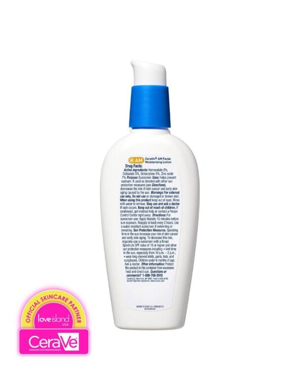 CeraVe AM Facial Moisturizing Lotion with SPF 50 – Daily Moisturizer with Broad-Spectrum Sunscreen, 89ml
