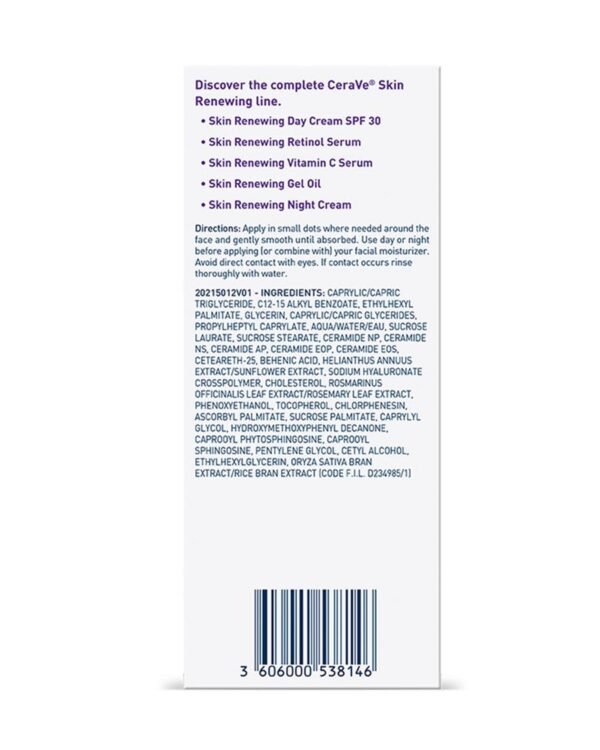 CeraVe Skin Renewing Gel Oil with Ceramides for Radiant, Hydrated Skin – 29ml