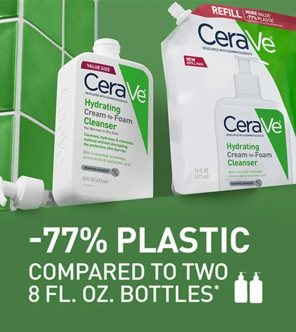 CeraVe Hydrating Cream-to-Foam Cleanser Refill – 473ml