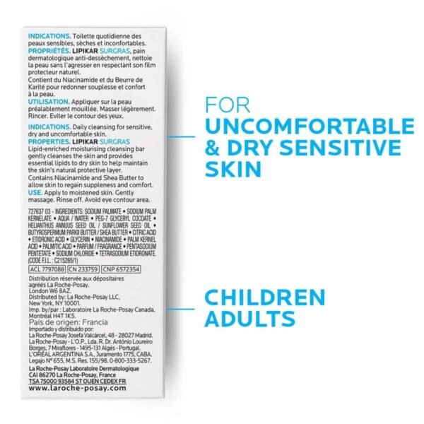 La Roche-Posay Lipikar Pain Surgras Cleansing Bar - Image 3