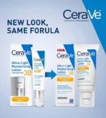 CeraVe Ultra-Light Moisturizing Lotion SPF 30 – Oil-Free Facial Sunscreen with Ceramides & Hyaluronic Acid, 50ml - Image 3
