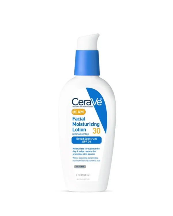 CeraVe AM Facial Moisturizing Lotion SPF 30 – Daily Hydration with Sun Protection for Normal to Dry Skin, 89ml - Image 1