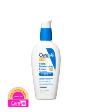 CeraVe AM Facial Moisturizing Lotion with SPF 50 – Daily Moisturizer with Broad-Spectrum Sunscreen, 89ml