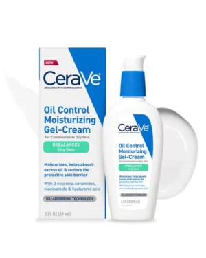 CeraVe Oil Control Moisturizing Gel-Cream – Lightweight Hydration with Matte Finish for Oily & Combination Skin, 40ml