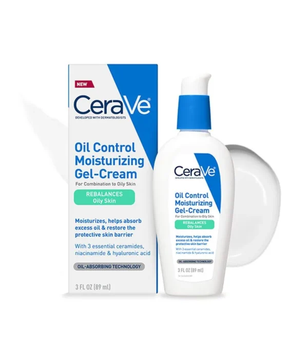 CeraVe Oil Control Moisturizing Gel-Cream – Lightweight Hydration with Matte Finish for Oily & Combination Skin, 40ml