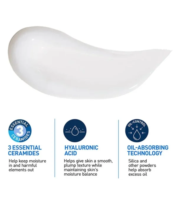 CeraVe Oil Control Moisturizing Gel-Cream – Lightweight Hydration with Matte Finish for Oily & Combination Skin, 40ml - Image 3