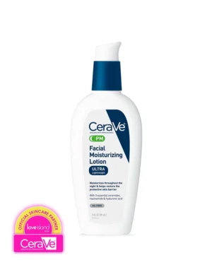 CeraVe PM Facial Moisturizing Lotion – Nighttime Hydration with Ceramides, Niacinamide & Hyaluronic Acid, 89ml